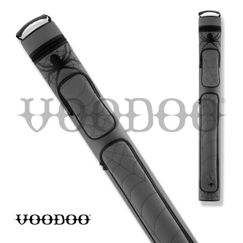 Voodoo VODC22F 2Bx2S Grey w/ Black Queen Spider Billiards Pool Cue Stick Case