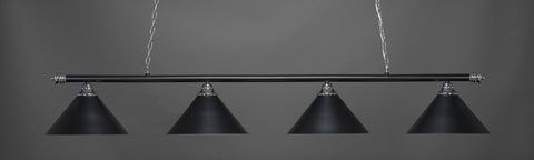 Toltec 374-CHMB-420-MB Oxford 4 Bulbs Bar Billiards Pool Table Island Light