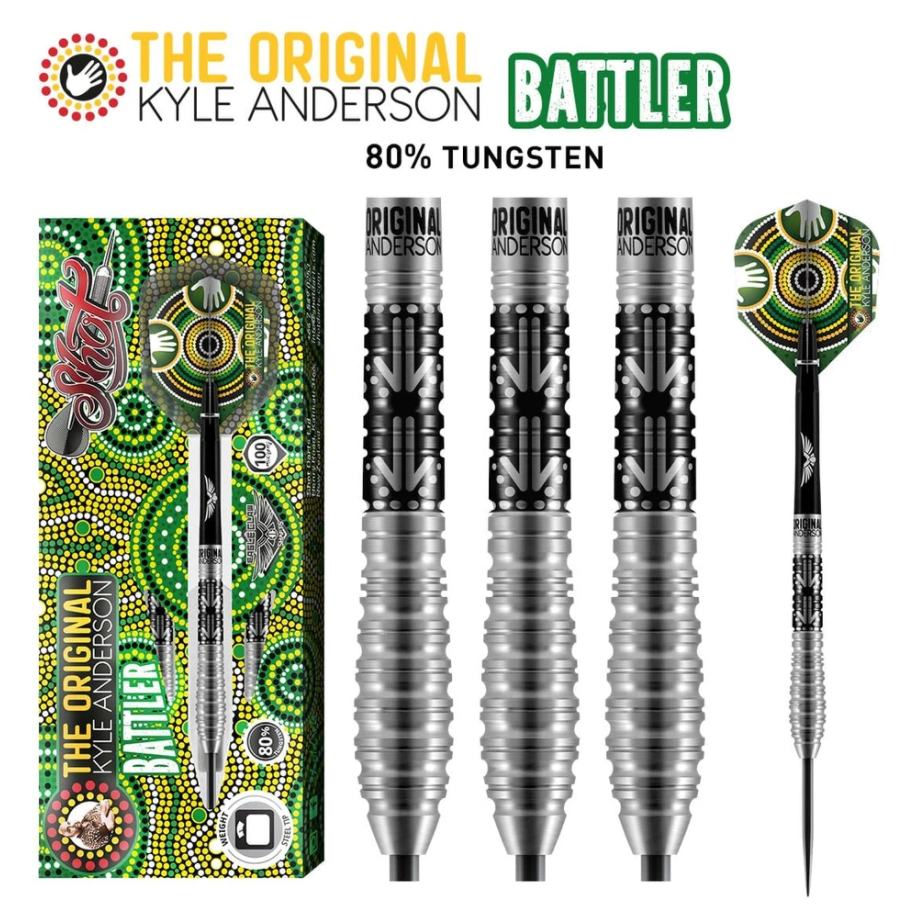 Shot! Darts KABST-25 Kyle Anderson Battler Steel Tip Dart Set 25gm