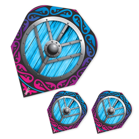 Shot! Darts SF6614 Viking Shield Maiden Dart Flight Set - Small Standard