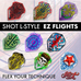 Shot L-Style L3 EZ Shape Roman Empire Legion Dart Flight Set